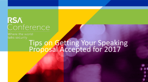 Getting Your Speaking Proposal Accepted for 2015