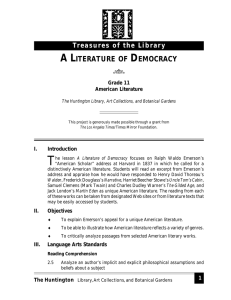 A Literature of Democracy