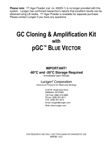 GC Cloning (pGC Blue)