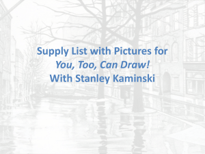 Supply List with Pictures for You, Too, Can Draw! With Stanley