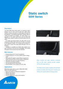 Static switch - Delta India Electronics