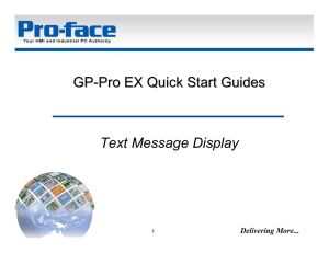GP-Pro EX Quick Start Guides Text Message Display