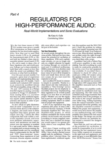 regulators for high-performance audio