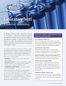 Laboratory Tests - John Hancock Insurance