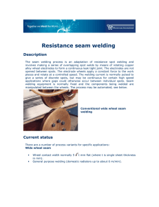 Resistance seam welding - Westermans International