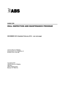 hull inspection and maintenance program