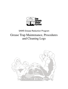 Grease Trap Maintenance, Procedures and