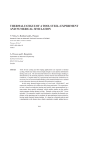 THERMAL FATIGUE OF A TOOL STEEL: EXPERIMENT AND