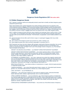 Hidden Dangerous Goods - IATA Dangerous Good Training