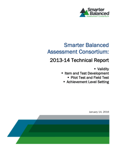 2013–14 Technical Report - Smarter Balanced Assessment