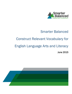 ELA Construct Relevant Vocabulary
