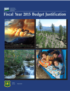 USDA Forest Service FY 2015 Budget Justification