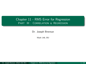 Chapter 11 - RMS Error for Regression