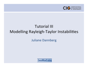 Tutorial III Modelling Rayleigh