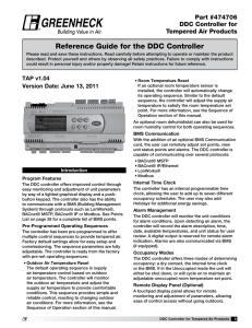 Reference Guide for the DDC Controller