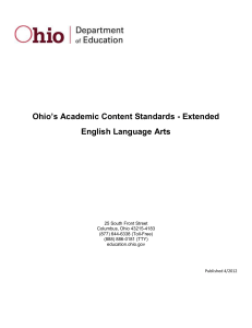 Ohio Academic Content Standards -