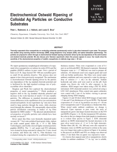 Electrochemical Ostwald Ripening of Colloidal Ag Particles on