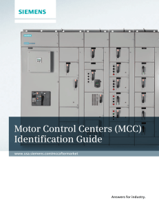 Motor Control Centers (MCC) Identification Guide