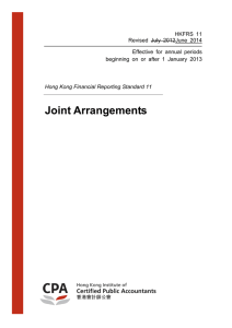 Joint Arrangements - Hong Kong Institute of Certified Public