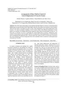 Arrangements of Shear Walls in Control of Lateral Displacement of