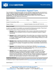Termination Appeal Form