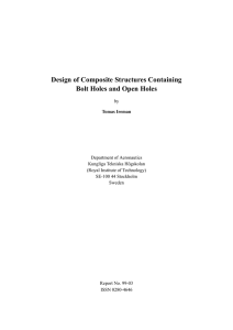 Design of Composite Structures Containing Bolt Holes and Open