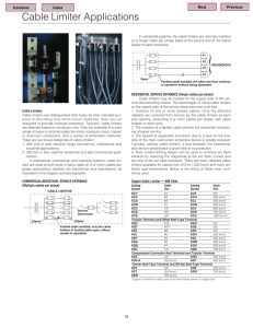 Cable Limiter Applications