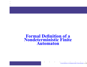 Formal Definition of a Nondeterministic Finite Automaton