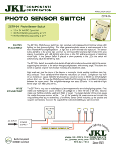 photo sensor switch