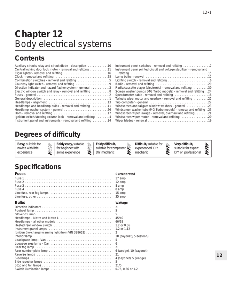 Chapter 12 Body electrical systems Blog de Totinus