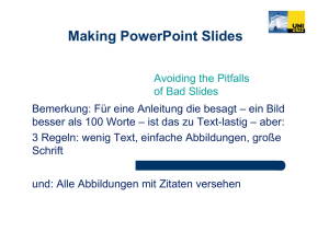 Making PowerPoint Slides - Institut für Erdwissenschaften