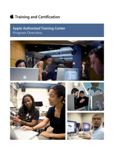 Apple Authorized Training Center Program Overview