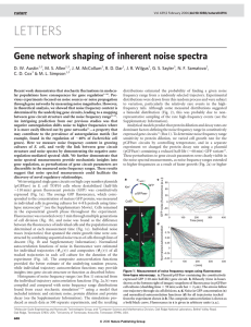 Gene network shaping of inherent noise spectra, Nature 2006