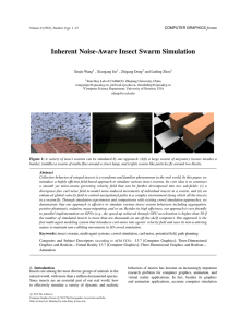 Inherent Noise-Aware Insect Swarm Simulation