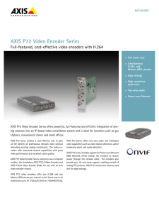 AXIS P72 Video Encoder Series
