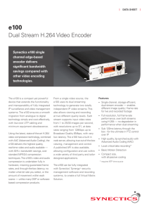 Dual Stream H.264 Video Encoder