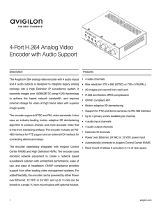 4-Port H.264 Analog Video Encoder with Audio Support
