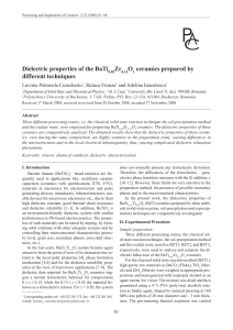 Dielectric properties of the BaTi0.85Zr O ceramics