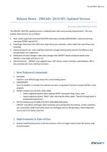 Release Notes - ZWCAD+ 2014 SP1 Updated Version