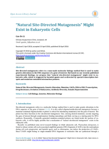 “Natural Site-Directed Mutagenesis” Might Exist in