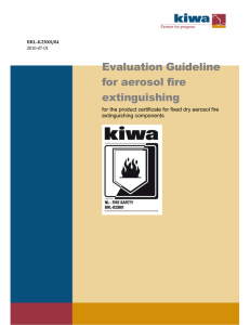 Evaluation Guideline for aerosol fire extinguishing