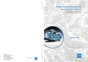 Water-cooled three-phase asynchronous motors