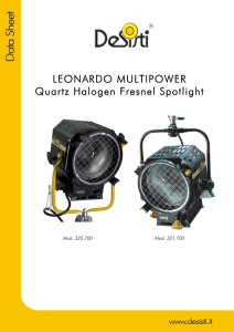 LEONARDO MULTIPOWER Quartz Halogen Fresnel Spotlight