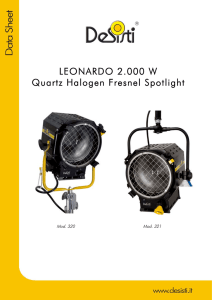 LEONARDO 2.000 W Quartz Halogen Fresnel Spotlight