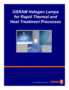 OSRAM Halogen Lamps for Rapid Thermal and Heat Treatment