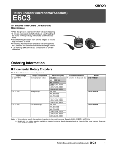 E6C3 Rotary Encoder (Incremental/Absolute) Datasheet