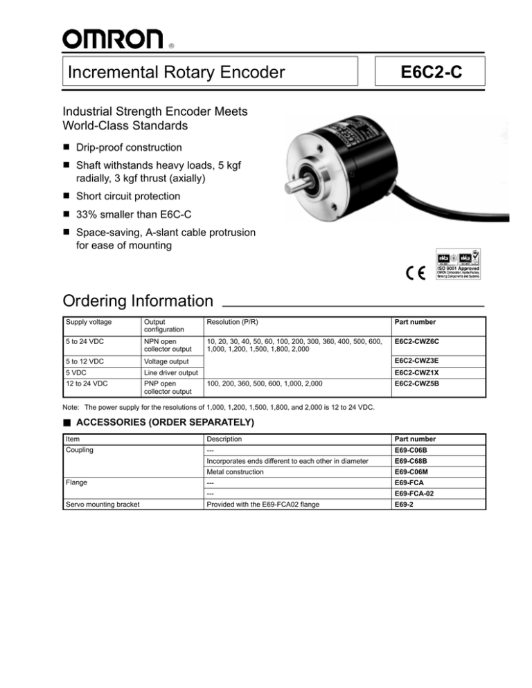 1000 E6C2-CWZ6C Incremental Rotary Encoder General-Purpose Encoder 50mm Diameter Rotary Encoder 
