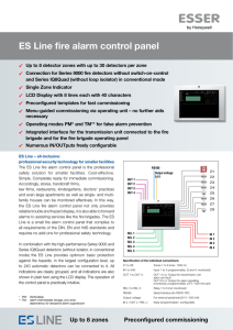 ES Line fire alarm control panel