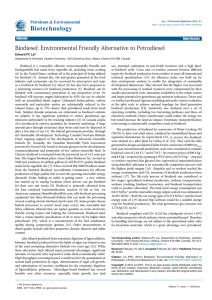 Biodiesel: Environmental Friendly Alternative to Petrodiesel