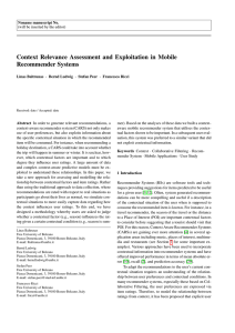 Context Relevance Assessment and Exploitation in Mobile